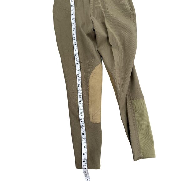 Ariat Sport Khaki Equestrian Breeches Riding Pants Knee-Patch Womens Size 30 NEW - Picture 8 of 10